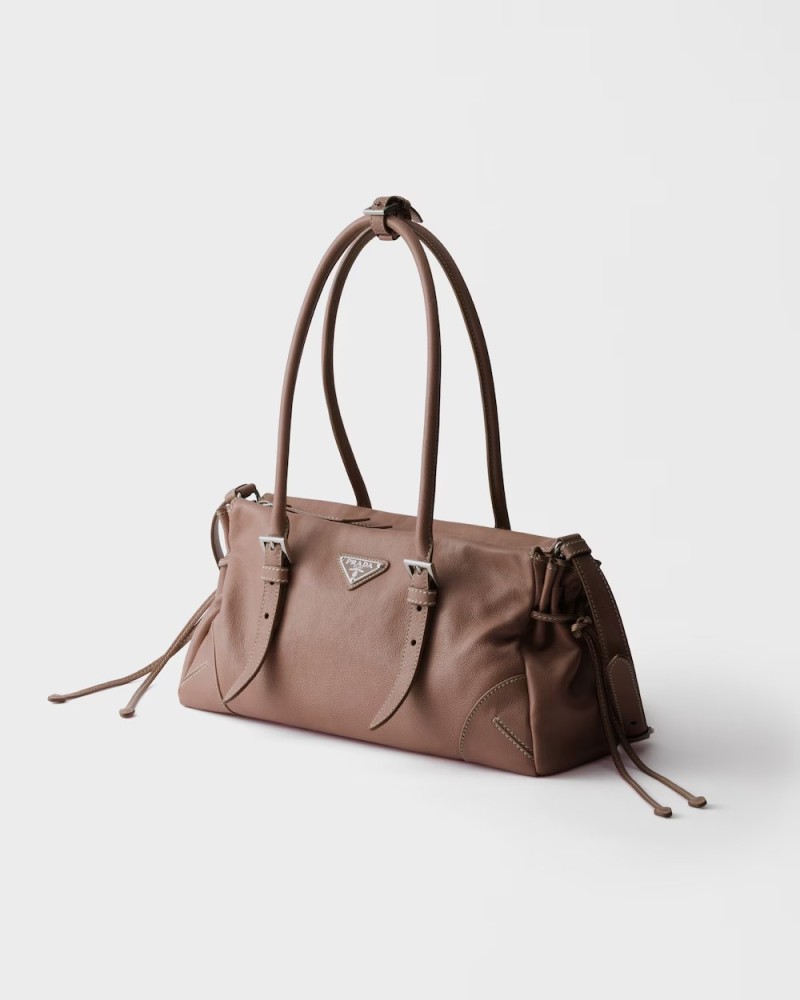 Prada Bonnie medium antiqued leather tote bag