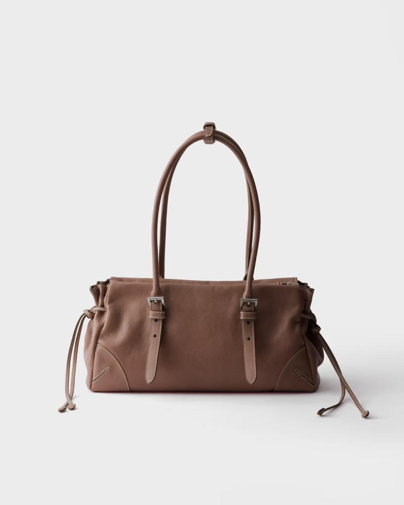 Prada Bonnie medium antiqued leather tote bag