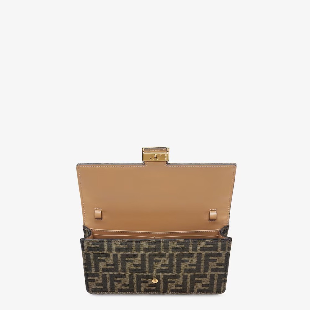 Wallet On Chain Baguette - Brown FF fabric wallet