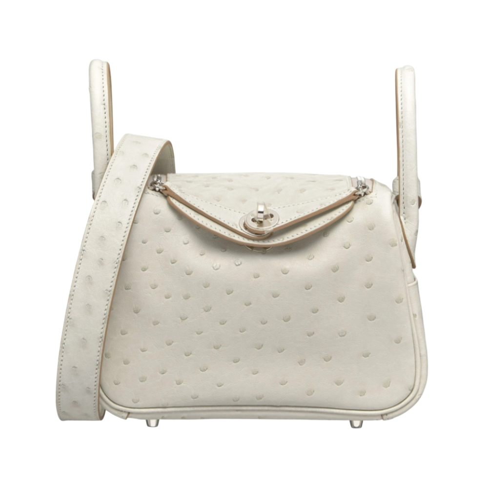 Lindy Gris Perle Ostrich 19/26 Palladium Hardware