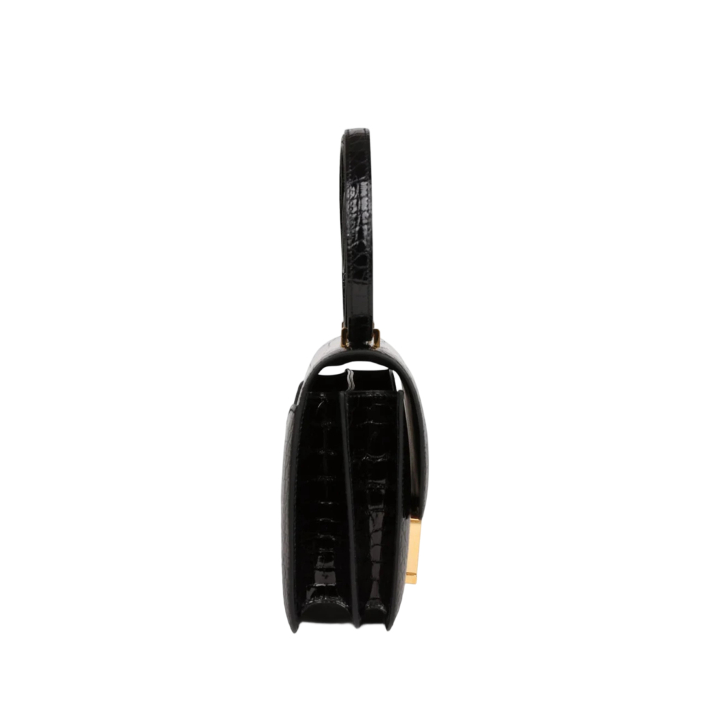 Constance Noir Shiny Alligator 18/24 Gold Hardware