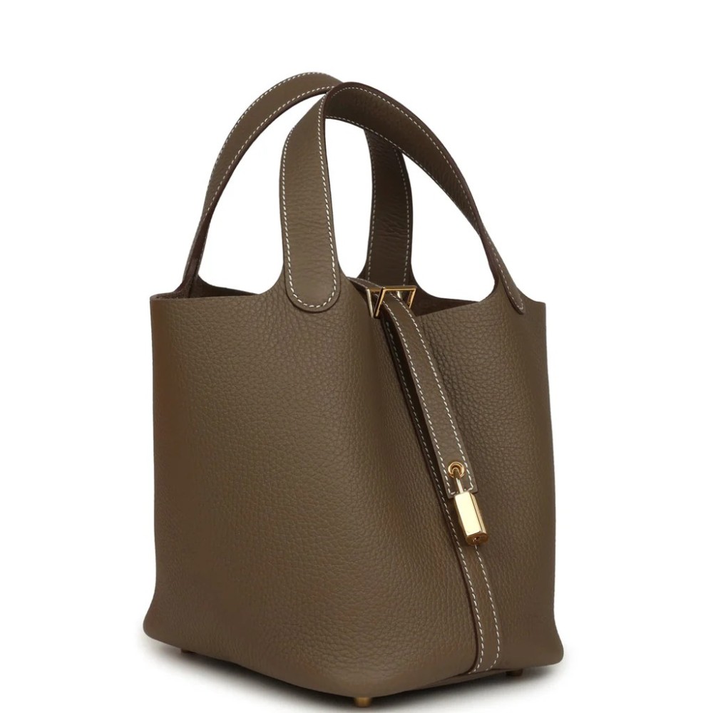 Picotin Etoupe Clemence 18/22 Gold Hardware