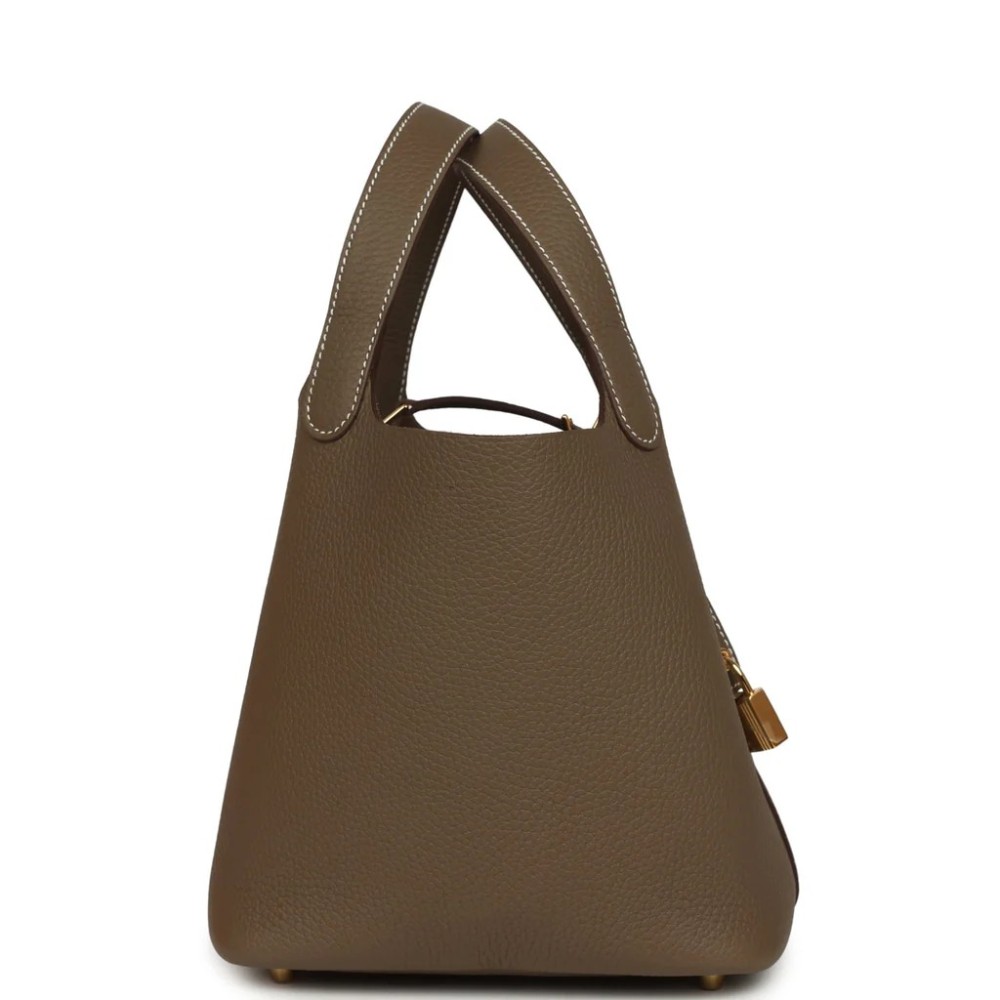 Picotin Etoupe Clemence 18/22 Gold Hardware