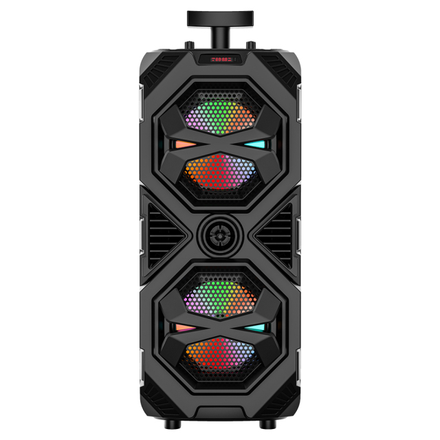 9W 2400mAh Bluetooth Double Horn Wireless Speakers 8" IPX4 Waterproof Subwoofer