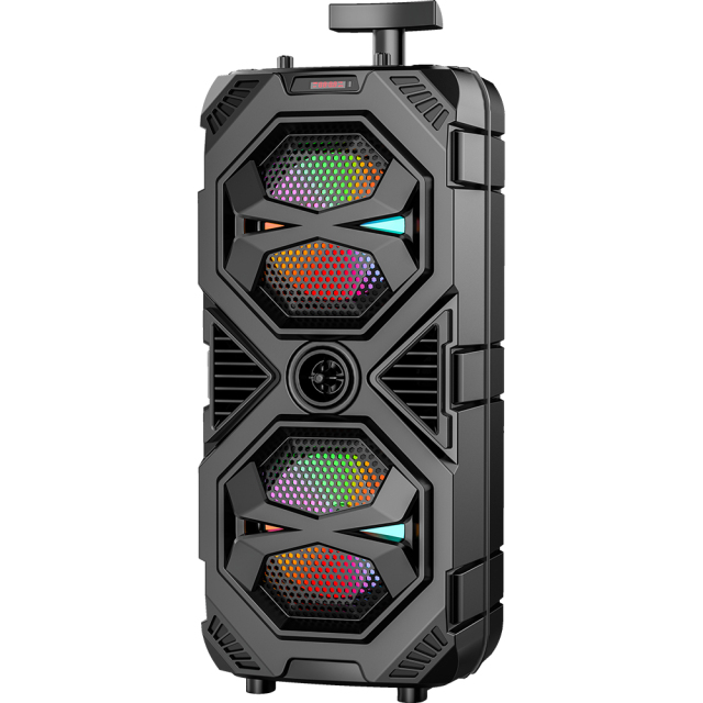 9W 2400mAh Bluetooth Double Horn Wireless Speakers 8" IPX4 Waterproof Subwoofer