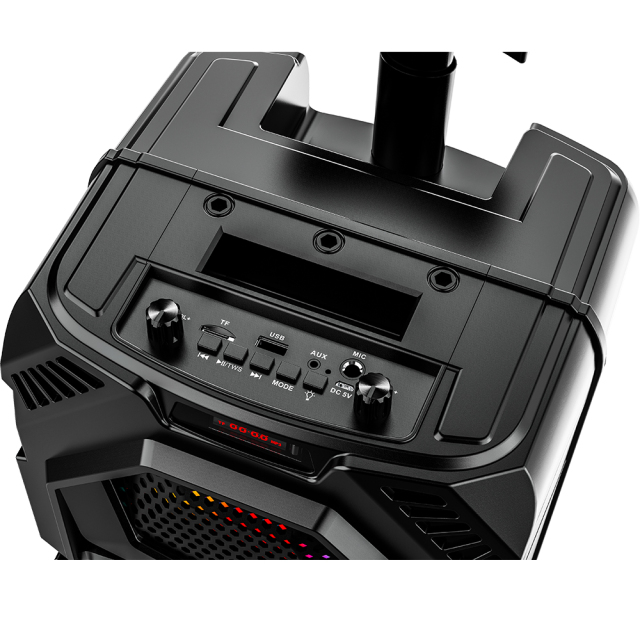 9W 2400mAh Bluetooth Double Horn Wireless Speakers 8" IPX4 Waterproof Subwoofer