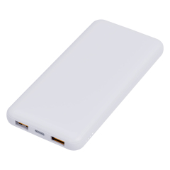 10000Mah Portable 5V 2A White Black Power Bank for Android Phone