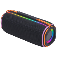 Portable Wireless Outdoor Speakers Black Fabric RGB Light Strong Bass Sound Quality