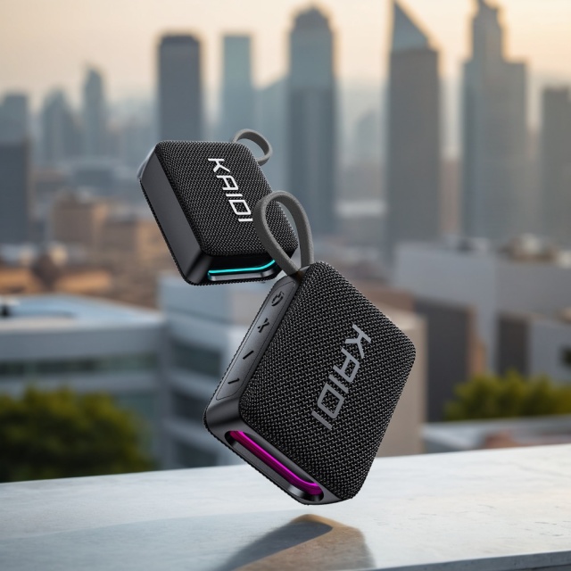 4 Keys Wireless Portable Bluetooth Speaker Hifi Sound Bass Subwoofer With RGB Light