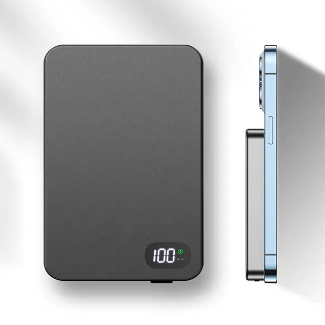 PD 22.5W 5000mAh Capacity Led Power Display Wireless Charger Magnetic Power Bank