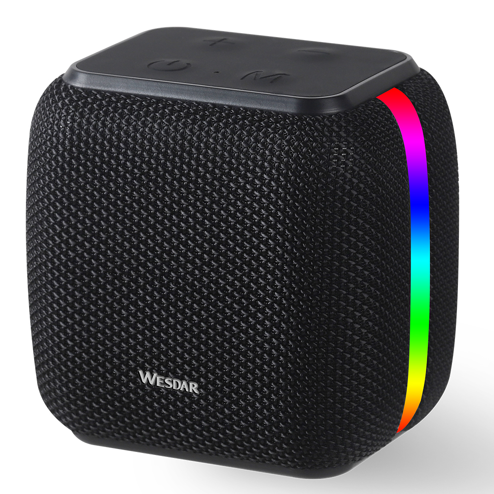 Portable Stereo Sound Box Bluetooth  Speaker With RGB Color Light