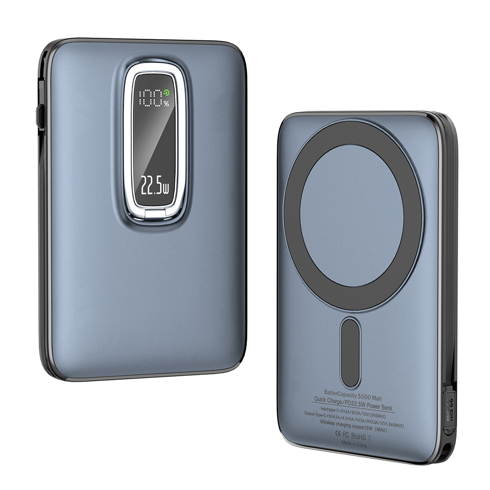 Portable 15w Wireless Magnetic 5000mAh  Power Banks For Iphone