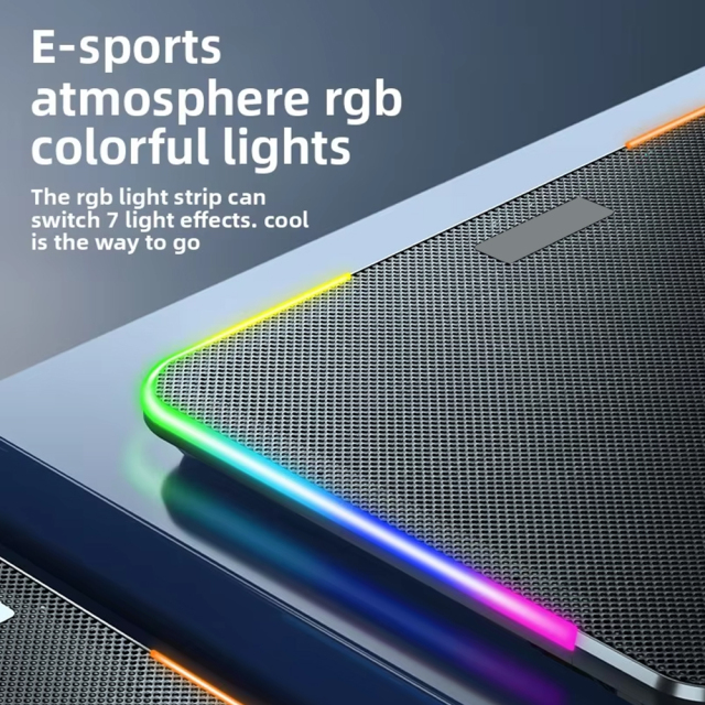 6-Fan Laptop Cooler High-Speed Quiet Notebook Cooling Pad Adjustable Stand