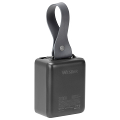 20000mAh Capacity Portable Power Banks With Lanyard Retractable Type C Cable