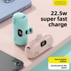 Capsule Design  Portable Small Power Bank 5000mah With LED Display Screen