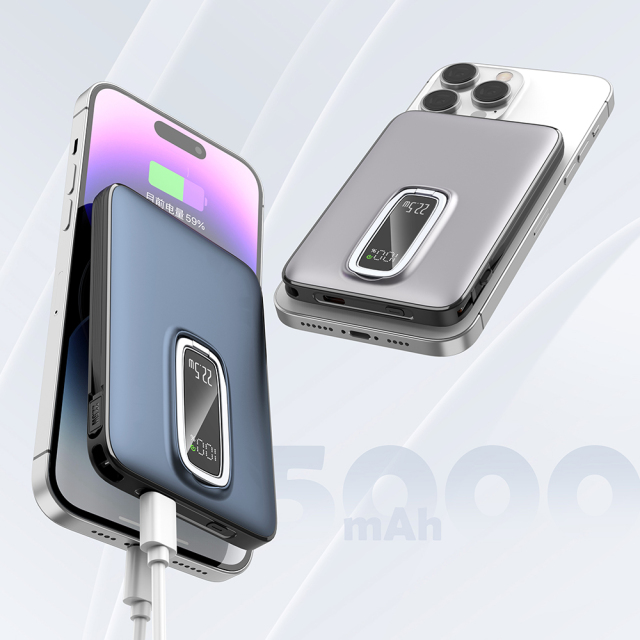 Portable 15w Wireless Magnetic 5000mAh  Power Banks For Iphone