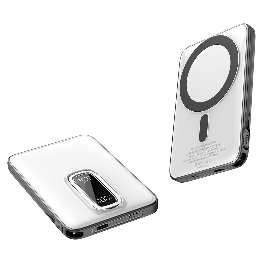 Portable 15w Wireless Magnetic 5000mAh  Power Banks For Iphone