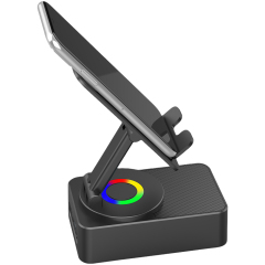 360 Degree Phone Stand with RGB Light Wireless Bluetooth TWS Speakers Power Banks