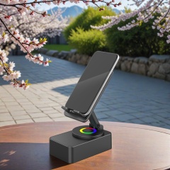 360 Degree Phone Stand with RGB Light Wireless Bluetooth TWS Speakers Power Banks