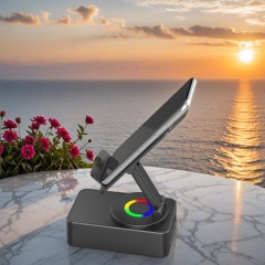 360 Degree Phone Stand with RGB Light Wireless Bluetooth TWS Speakers Power Banks