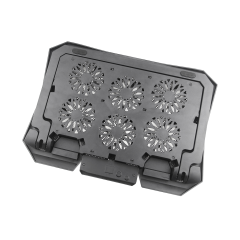 Adjustable Height Laptop Cooling Pad with 6 Fans Touch Control Panel