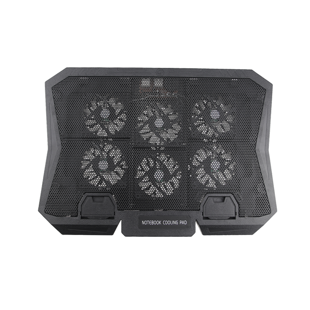 Adjustable Height Laptop Cooling Pad with 6 Fans Touch Control Panel