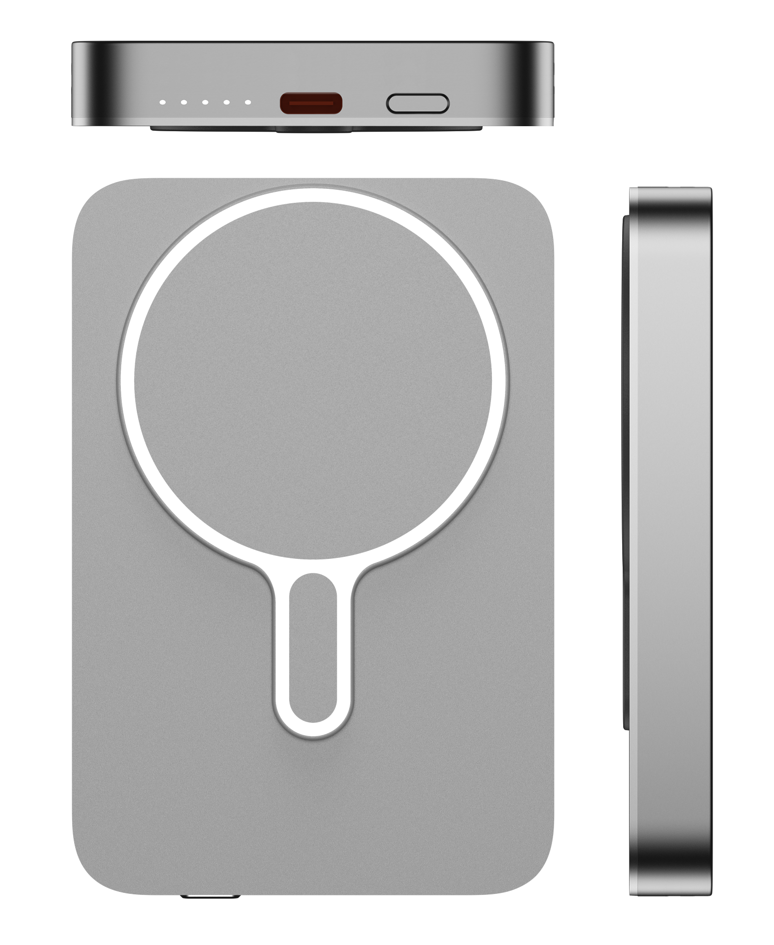 10000MAh Aluminum Alloy Magnetic Wireless Fast Charge Power Bank