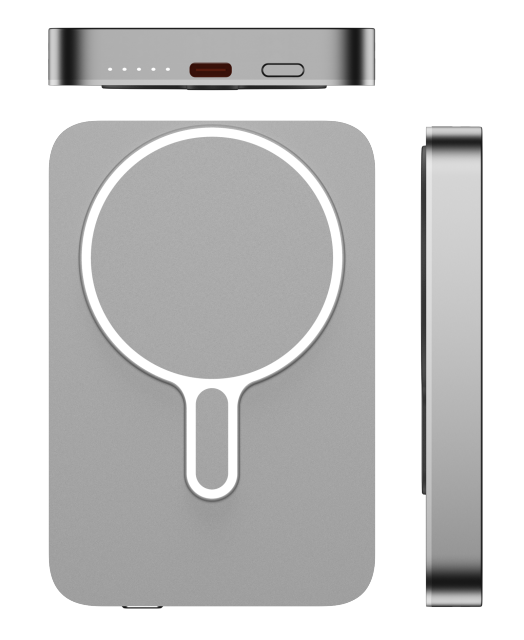 10000MAh Aluminum Alloy Magnetic Wireless Fast Charge Power Bank