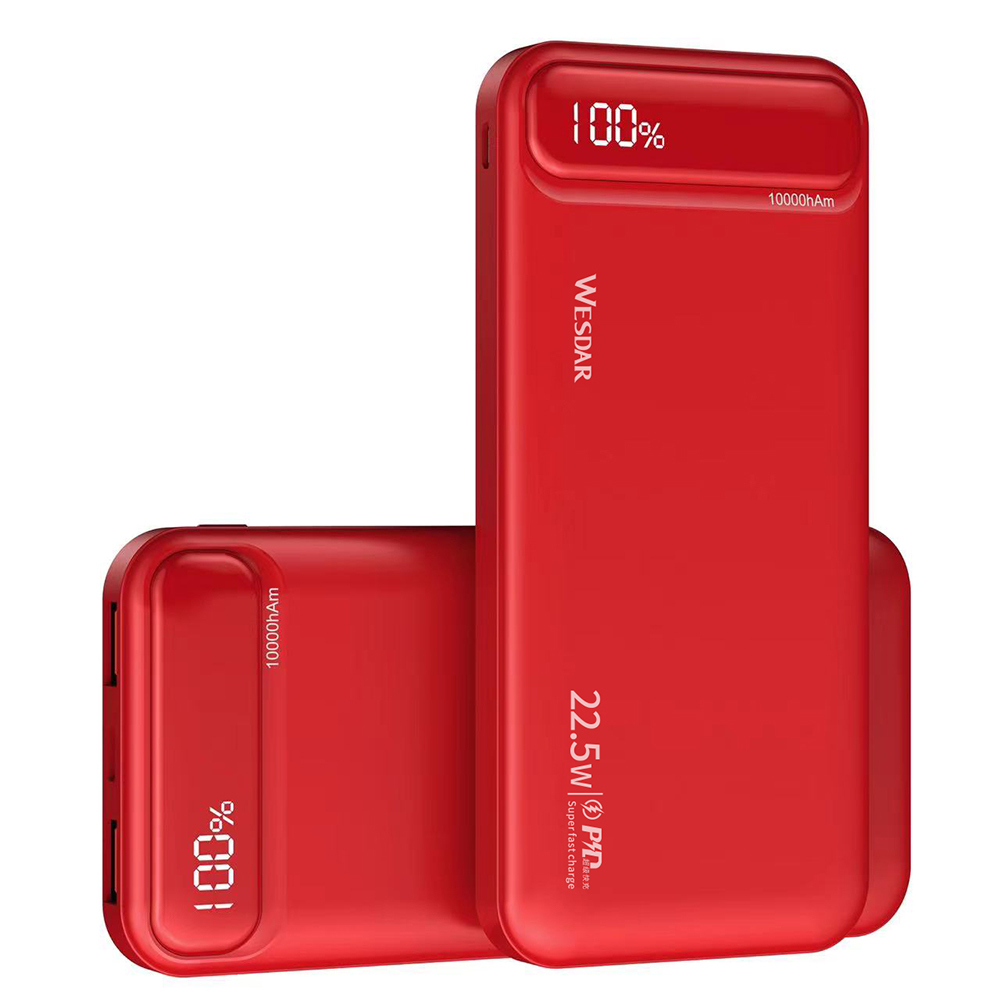 10000mah Portable Small Fast Charging Power Bank With Led Display Screen Design