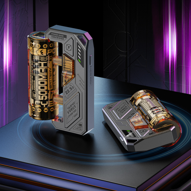 Detachable Battery 5000mAh Portable Power Bank 22.5W