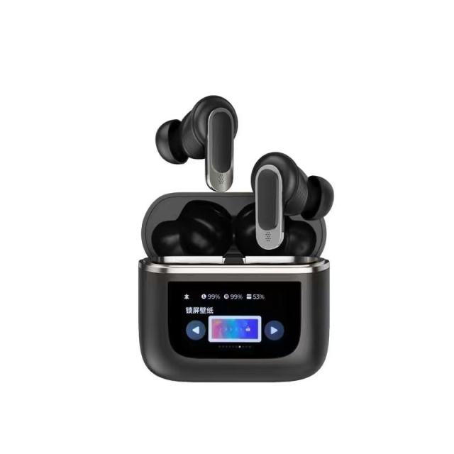 ANC Noise Reduction Stereo Sound Bluetooth Earphone With Digital Display