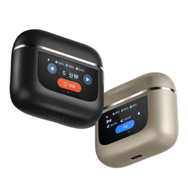 ANC Noise Reduction Stereo Sound Bluetooth Earphone With Digital Display