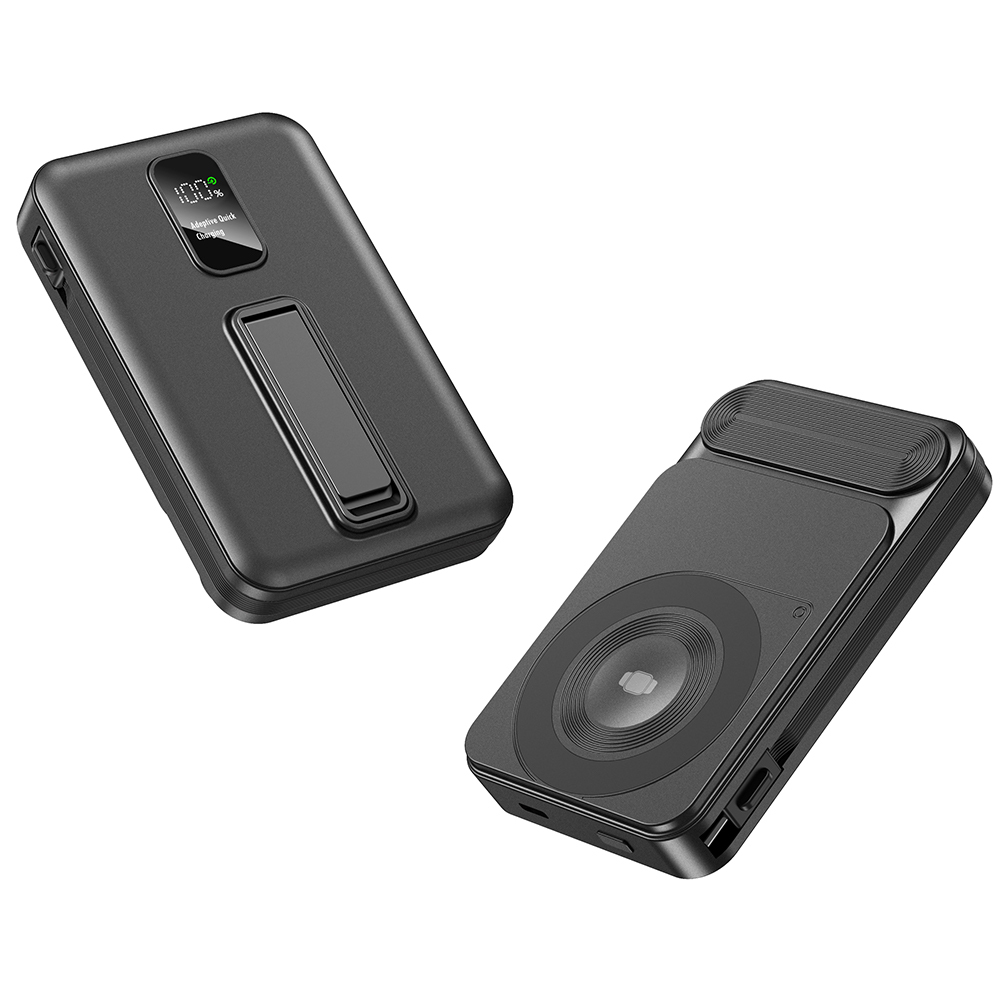 Magnetic Wireless Charger Phone Power Banks With Two Charging Cable