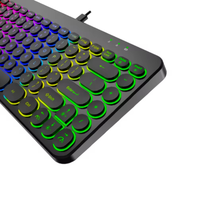 Wireless/Wired 2.4G  Office Computer Keyboard With RGB Light