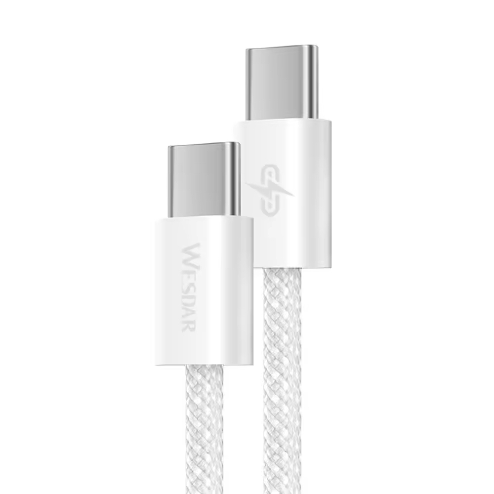 PD 27W Nylon Braided Fast Charging Cable 3A Type C to Type C
