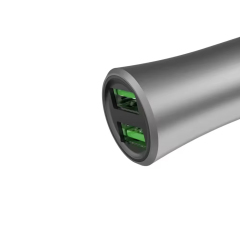 12v 24v Aluminum Dual USB Type-C Car  Cigarette Lighter Charger