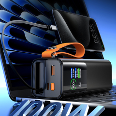 Portable 20000mAh Power Bank With Outdoor LED Light Lanyard