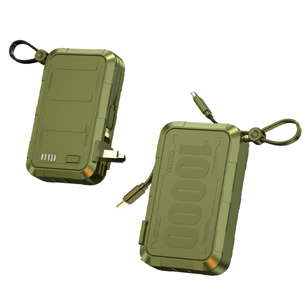 10000mah Fast Charging Power Bank with Built in AC Wall Plug