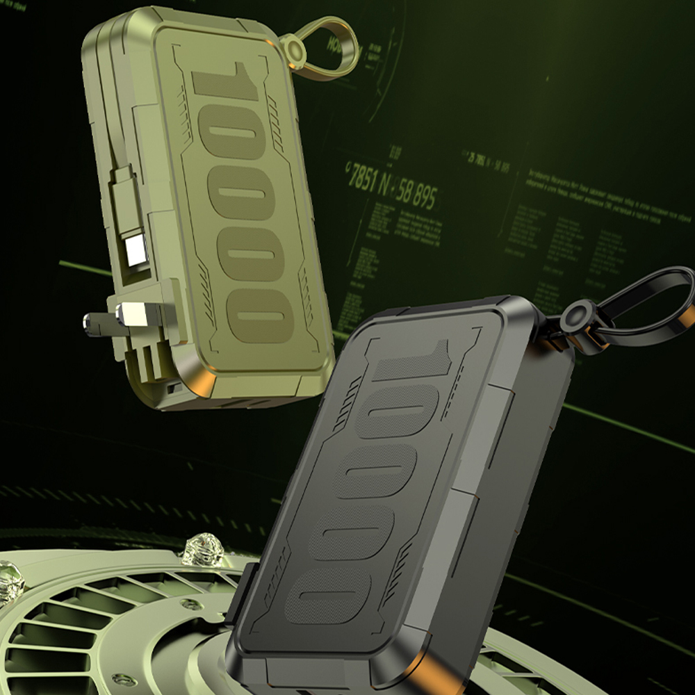 10000mah Fast Charging Power Bank with Built in AC Wall Plug