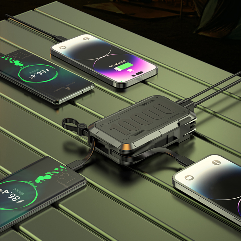 10000mah Fast Charging Power Bank with Built in AC Wall Plug
