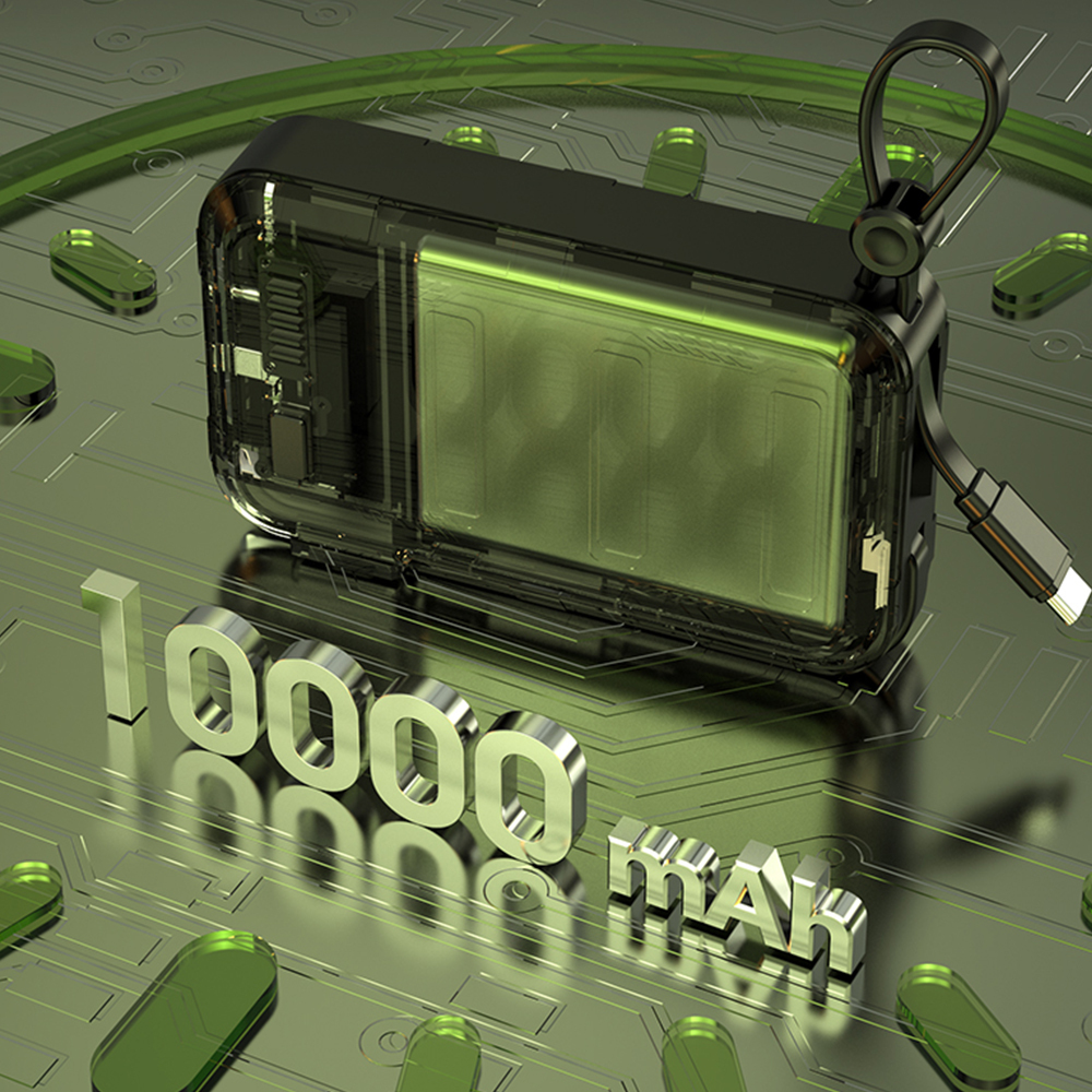 10000mah Fast Charging Power Bank with Built in AC Wall Plug