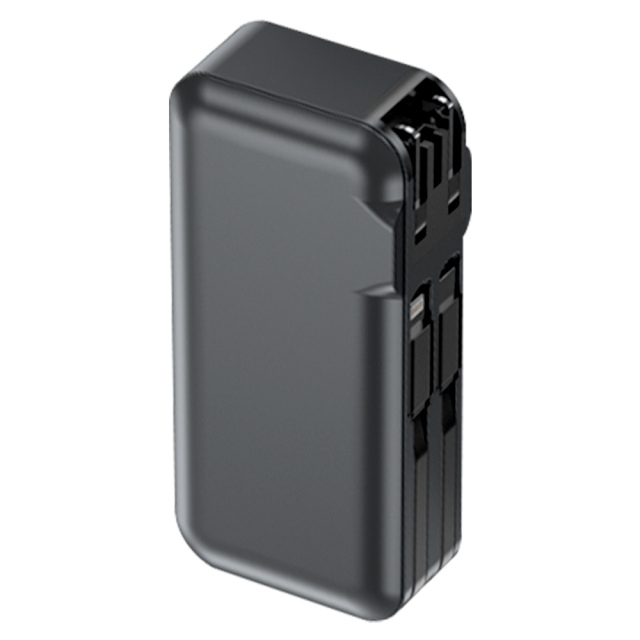 10000mAh Capacity Power Bank Fast Charging with Dual Cable US Plug