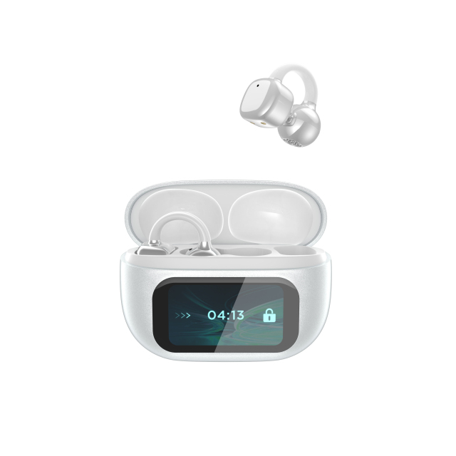 Touchable Wireless Bluetooth 5.4 Ear Clip Earphones With Digital Display