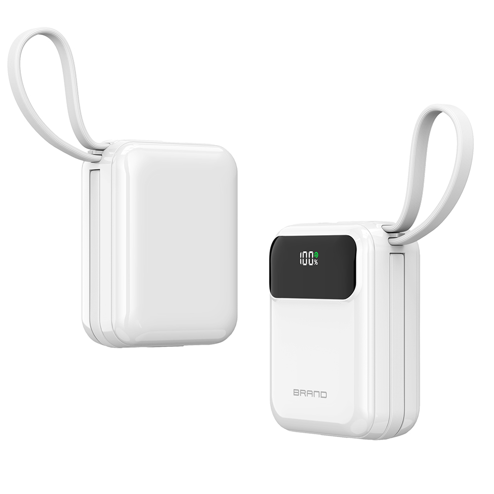 10000mAh Power Banks With Type C Cable LED Power Display
