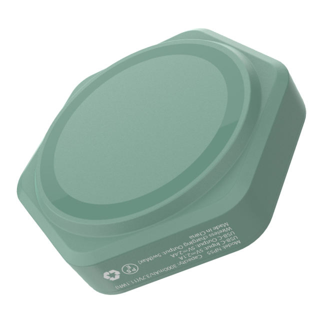 Slim Polygon Power Banks Multiple Colors 3000mAh With Magnetism