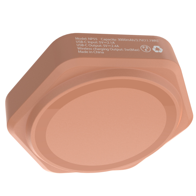 Slim Polygon Power Banks Multiple Colors 3000mAh With Magnetism