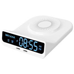 2 in 1 Wireless Charger 15w 10w 7.5w With Alarm Clock