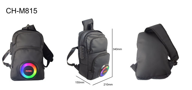 Travel Bag with Wireless for Speakers RGB Light 2500mAh Power Bank