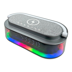 15w Wireless Charger Bluetooth Speaker RGB LED Light Alarm White Noise