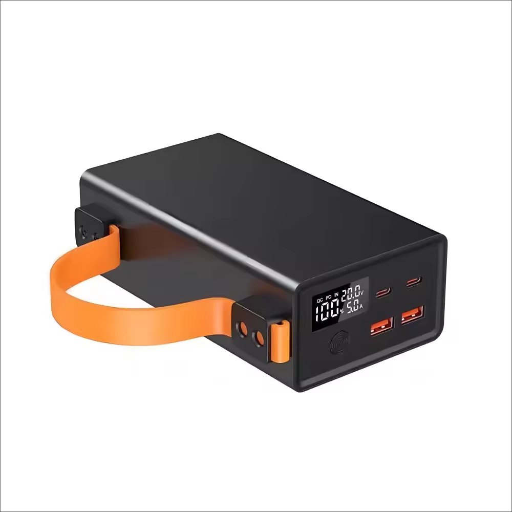Aluminium Alloy Housing Portable  PD 100W 50000mah Laptop Power Bank with Emergency Flashlight